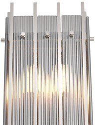 Casa Padrino applique murale de luxe argent / gris 23 x 12 x H. 65 cm - Élégante applique murale avec verre fumé - Qualité de Luxe
