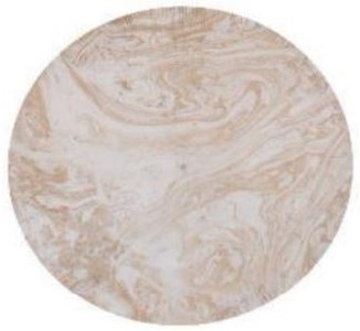 Casa Padrino Luxus Beistelltisch Weiß / Gold Ø 42 x H. 46 cm - Runder Dreibein Aluminium Tisch in Marmoroptik - Wohnzimmer Möbel