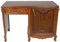 Casa Padrino baroque desk brown / brass 120 x 60 x H. 80 cm - Handmade solid wood office table - Office furniture in baroque style