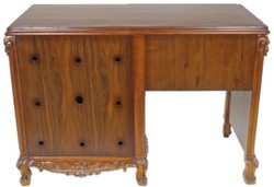 Casa Padrino baroque desk brown / brass 120 x 60 x H. 80 cm - Handmade solid wood office table - Office furniture in baroque style