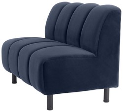 Luxus Samt Sofa Wohnzimmer Sofa Designer Sofa Mitternachtsblau Luxury Velvet Sofa Living Room Sofa Designer Sofa Midnight Blue