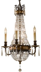 Barock Kronleuchter mit Kristallglas Bronze Barockstil Kronleuchter Prunkvoller Kronleuchter Baroque Chandelier with Crystal Glass Bronze Baroque Style Chandelier Ornate Chandelier
