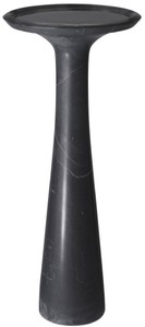 Casa Padrino tavolino di lusso nero Ø 30 x A. 71,5 cm - Tavolino rotondo in marmo di alta qualità - Mobili da soggiorno di lusso