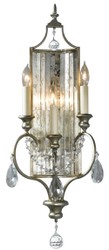 Casa Padrino baroque crystal wall lamp silver / gold 27 x 11.4 x H. 66 cm - Elegant wall light in baroque style - Baroque Furniture