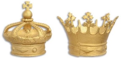 Casa Padrino set di corona decorativa barocco oro Ø 15,3 x A. 13 cm - Accessori Decorativi in Stile Barocco