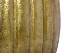 Casa Padrino tavolo da salotto in alluminio oro Ø 65 x A. 31 cm - Tavolino da caffè rotondo in stile orientale - Mobili da Soggiorno
