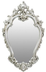 Casa Padrino espejo barroco plata 65 x A. 105 cm - Espejo de pared en estilo barroco magnífico - Espejo de armario - Espejo de salón - Muebles Barrocos