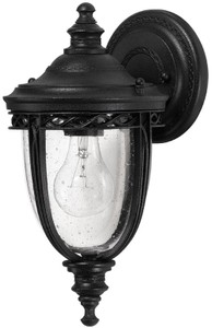Casa Padrino lampada da parete per esterno barocco nero 16,5 x 19 x A. 32 cm - Elegante lampada da esterno per terrazze giardino balcone - Illuminazione per esterni in stile barocco