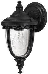 Casa Padrino lampada da parete per esterno barocco nero 16,5 x 19 x A. 32 cm - Elegante lampada da esterno per terrazze giardino balcone - Illuminazione per esterni in stile barocco