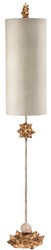 Designer Tischleuchte Gold Creme Luxus Tischlampe mit Blattgold Designer Table Lamp Gold Cream Luxury Table Light with Gold Leaf