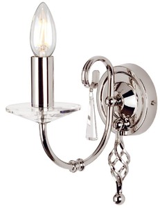 Casa Padrino lampada da parete barocco argento 10 x 21,5 x A. 22 cm - Elegante lampada da parete per soggiorno - Applique in stile barocco