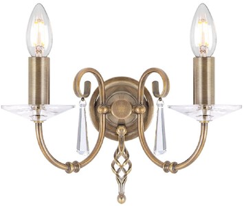 Casa Padrino lampada da parete barocco ottone antico 10 x 21,5 x A. 22 cm - Elegante lampada da parete per soggiorno - Applique in stile barocco