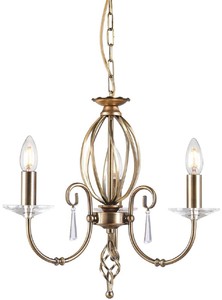 Casa Padrino baroque chandelier antique brass Ø 38 x H. 42 cm - Elegant living room chandelier - Chandelier in baroque style
