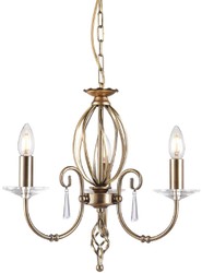 Casa Padrino baroque chandelier antique brass Ø 38 x H. 42 cm - Elegant living room chandelier - Chandelier in baroque style