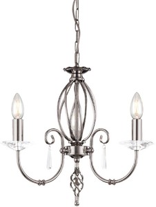 Casa Padrino lustre baroque argent Ø 38 x H. 42 cm - Lustre de salon élégant - lustre de style baroque