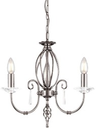 Casa Padrino baroque chandelier silver Ø 38 x H. 42 cm - Elegant living room chandelier - Chandelier in baroque style