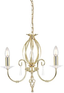 Casa Padrino lustre baroque laiton Ø 38 x H. 42 cm - Lustre de salon élégant - lustre de style baroque
