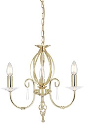 Casa Padrino baroque chandelier brass Ø 38 x H. 42 cm - Elegant living room chandelier - Chandelier in baroque style