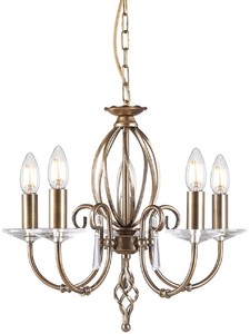 Casa Padrino baroque chandelier antique brass Ø 48 x H. 42 cm - Elegant living room chandelier - Chandelier in baroque style