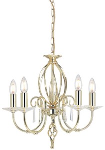 Casa Padrino lustre baroque laiton Ø 48 x H. 42 cm - Lustre de salon élégant - lustre de style baroque