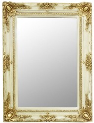 Casa Padrino espejo barroco crema / oro 90 x 10 x A. 120 cm - Espejo de pared hecho a mano en estilo barroco - Espejo de armario - Espejo de salón - Muebles Barrocos