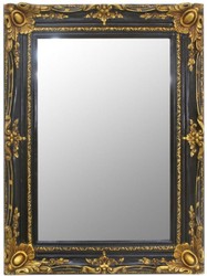 Casa Padrino baroque mirror black / gold 90 x 10 x H. 120 cm - Handmade wall mirror in baroque style - Wardrobe mirror - Living room mirror - Baroque Furniture