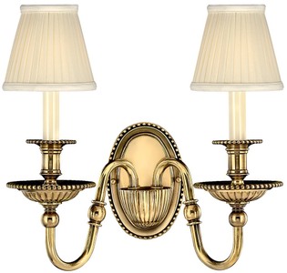 Casa Padrino lampada da parete doppia barocco in ottone 34,5 x 19,5 x A. 27,5 cm - Lampada da parete per hotel e ristorante magnifica in stile barocco - Qualità di Lusso