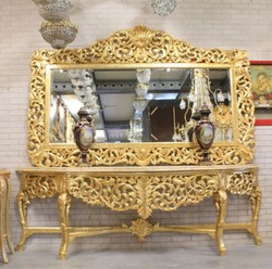 Riesiger Barock Spiegel Großer Prunkvoller Barockstil Antik Stil Wandspiegel Gold Huge Baroque Mirror Large Ornate Baroque Style Antique Style Wall Mirror Gold