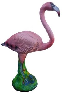 Casa Padrino figurine décorative flamant rose / multicolore H. 80 cm - Sculpture décorative résistante aux intempéries - Décoration Salon - Décoration Jardin - Décoration di Design 