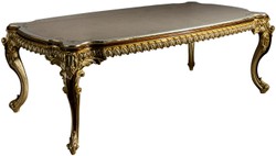 Casa Padrino table de salle à manger baroque de luxe 230 x 105 x H. 80 cm - Table de salle à manger en bois massif magnifique - Meubles de salle à manger de style baroque