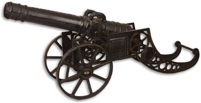 Casa Padrino cañón decorativo de estilo antiguo negro antiguo / herrumbre 162 x 42 x A. 70 cm - Cañón de Hierro Fundido de la Edad Media Histórica - Accesorios de Decoración de Jardines y Terrazas