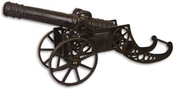 Casa Padrino antique style decorative cannon antique black / rust 162 x 42 x H. 70 cm - Historic Middle Ages Cast Iron Cannon - Garden & Terrace Decoration Accessories