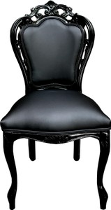 Casa Padrino Barock Luxus Esszimmer Stuhl Schwarz Kunstleder PU Leder Lederoptik Dining Room Chair Chairs Stühle Black Möbel Baroque Furniture Interior Einrichtung Casa Padrino Barock Luxus Esszimmer Stuhl Schwarz Kunstleder PU Leder Lederoptik Dining Room Chair Chairs Stühle Black Möbel Baroque Furniture Interior Einrichtung