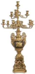 Barock Kerzenhalter Barock Kerzenständer Bronze Kerzenständer Kerzenständer 10 Flammig Baroque Candlestick Baroque Candle Holder Bronze Candlestick 10-Flame Candle Holder