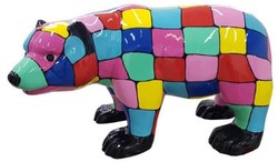 Deko Bär Mehrfarbig Lebensgroßer Bär Designer Bär Gartendeko Bär Decorative Bear Multicolor Life Size Bear Designer Bear Garden Decoration Bear 
