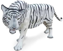 Deko Weißer Tiger Lebensgroßer Weißer Tiger Designer Weißer Tiger Gartendeko Weißer Tiger Decorative White Tiger Life Size White Tiger Designer White Tiger Garden Decoration White Tiger