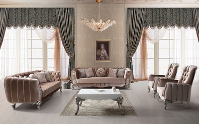 Barock Wohnzimmer Set Barock Sofa Barock Sessel Barock Couchtisch Rosa Silber Baroque Living Room Set Baroque Sofas Baroque Armchairs Baroque Coffee Table Pink Silver