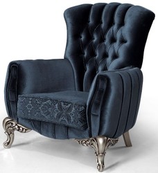 Barock Wohnzimmer Set Barock Sofa Barock Sessel Barock Couchtisch Blau Silber Baroque Living Room Set Baroque Sofas Baroque Armchairs Baroque Coffee Table Blue Silver