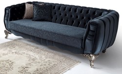 Barock Wohnzimmer Set Barock Sofa Barock Sessel Barock Couchtisch Blau Silber Baroque Living Room Set Baroque Sofas Baroque Armchairs Baroque Coffee Table Blue Silver