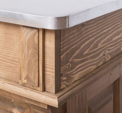 Landhausstil Theke Naturfarben Silber Massivholz Theke Landhausstil Massivholz Thekentisch Country Style Counter Natural Silver Solid Wood Counter Country Style Solid Wood Counter Table