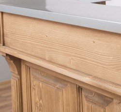 Landhausstil Theke Naturfarben Silber Massivholz Theke Landhausstil Massivholz Thekentisch Country Style Counter Natural Silver Solid Wood Counter Country Style Solid Wood Counter Table