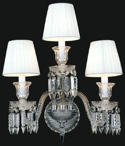 Casa Padrino lámpara de pared de cristal barroco de lujo plata / blanco 48 x A. 48 cm - Magnífica lámpara de pared de estilo barroco