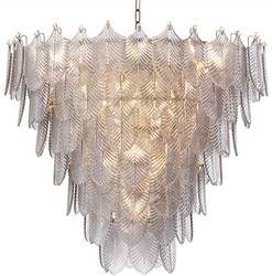 Casa Padrino luxury chandelier brass / gray Ø 82 x H. 69 cm - Noble hotel & restaurant chandelier - Luxury Quality