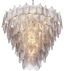 Casa Padrino luxury chandelier brass / gray Ø 82 x H. 69 cm - Noble hotel & restaurant chandelier - Luxury Quality