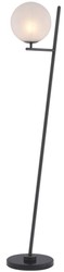 Casa Padrino lámpara de pie de lujo bronce / negro / blanco 39 x 30 x A. 159 cm - Lámpara de pie moderna de metal con base de mármol y pantalla de vidrio redonda - Calidad de Lujo