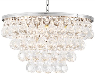 Casa Padrino lustre en verre de luxe argent Ø 65 x H. 41 cm - Lustre de salon Noble - Qualité de Luxe