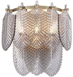 Casa Padrino applique murale de luxe laiton / gris 27,5 x 17 x H. 26 cm - Applique Murale Noble Hotel & Restaurant - Qualité de Luxe

