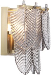 Casa Padrino applique murale de luxe laiton / gris 27,5 x 17 x H. 26 cm - Applique Murale Noble Hotel & Restaurant - Qualité de Luxe
