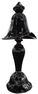 Casa Padrino lampe de table Art Nouveau noir Ø 20 cm - Lampe de bureau élégante en métal - Luminaires Baroque & Art Nouveau