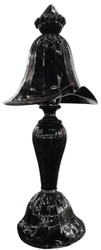 Casa Padrino lampada da tavolo Art Nouveau nero Ø 20 cm - Elegante lampada da scrivania in metallo - Luci Barocche e Art Nouveau